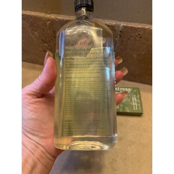 Bath & BODY WORKS AROMATHERAPY STRESS RELIEF EUCALYPTUS body wash & BAR - Picture 5 of 6